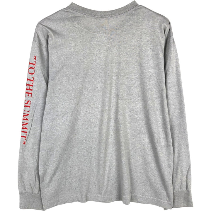 Tee Jays GENET EXPEDITIONS Advertising Long-Sleeve T-Shirt, Made in USA, Men's Size L (approx.) polyester gray type Vintage Second Hand