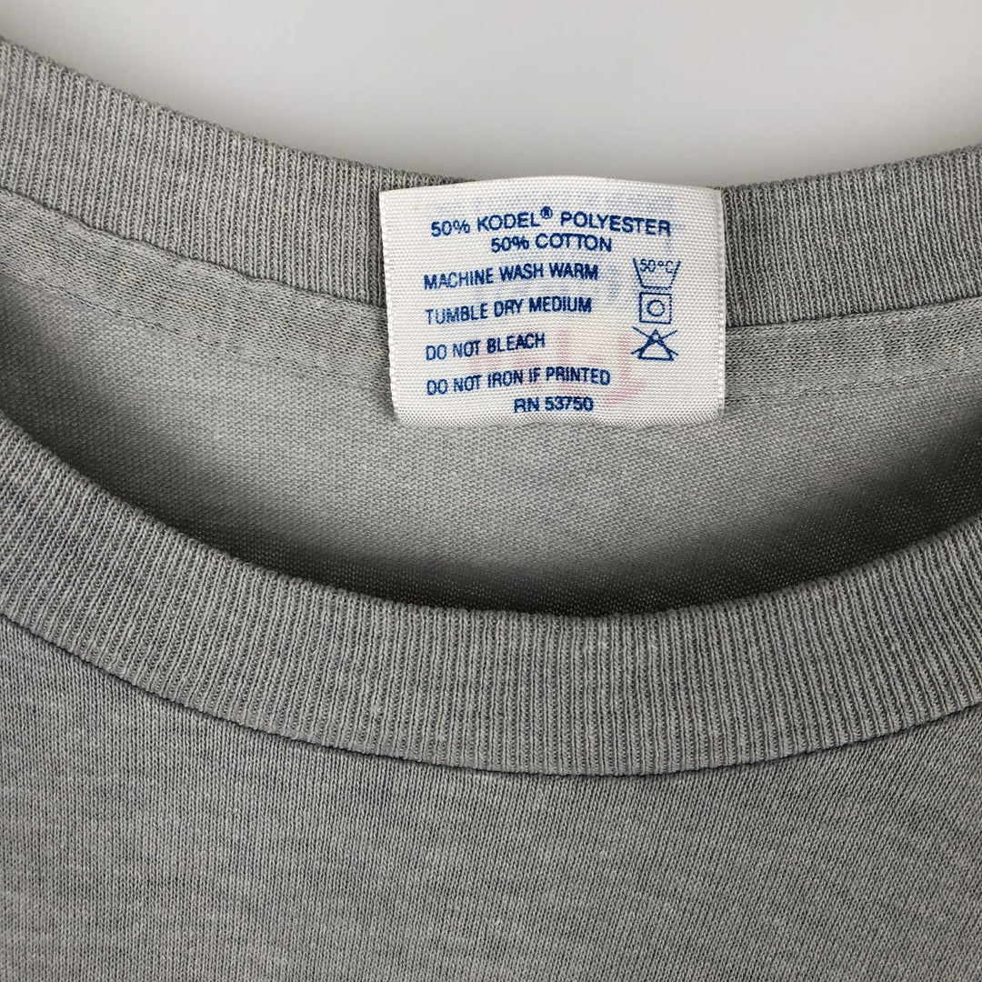 Tee Jays GENET EXPEDITIONS Advertising Long-Sleeve T-Shirt, Made in USA, Men's Size L (approx.) polyester gray type Vintage Second Hand