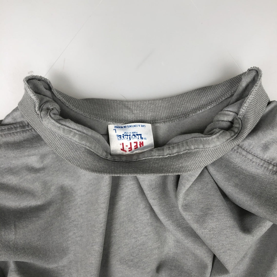 Tee Jays GENET EXPEDITIONS Advertising Long-Sleeve T-Shirt, Made in USA, Men's Size L (approx.) polyester gray type Vintage Second Hand