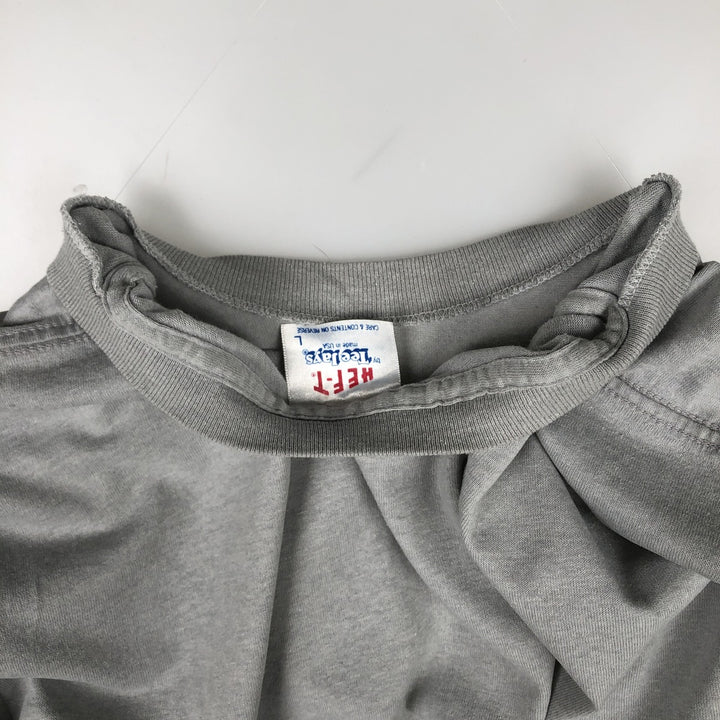 Tee Jays GENET EXPEDITIONS Advertising Long-Sleeve T-Shirt, Made in USA, Men's Size L (approx.) polyester gray type Vintage Second Hand
