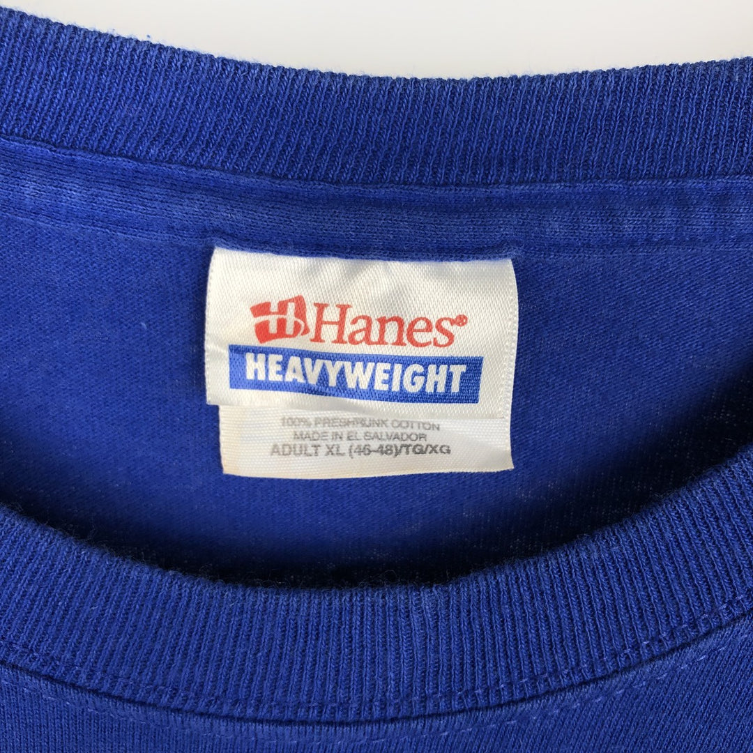 90'S Hanes Heavyweight Eagle Pattern Long-Sleeve T-Shirt, Men's XL (approx.), Vintage cotton blue type Vintage Second Hand