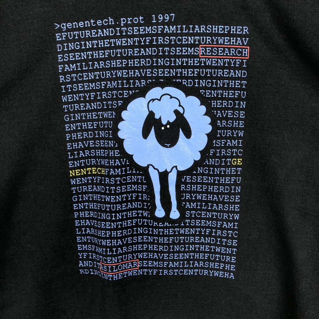 90'S Fruit of the Loom Animal Pattern Long-Sleeve T-Shirt, Made in USA, Men's Size L (Equivalent), Vintage cotton black type Vintage Second Hand