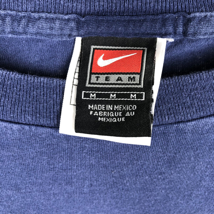 2000'S Nike TEAM NBA All-Star Game Long-Sleeve T-Shirt (Men's Size M) cotton navy blue type Vintage Second Hand