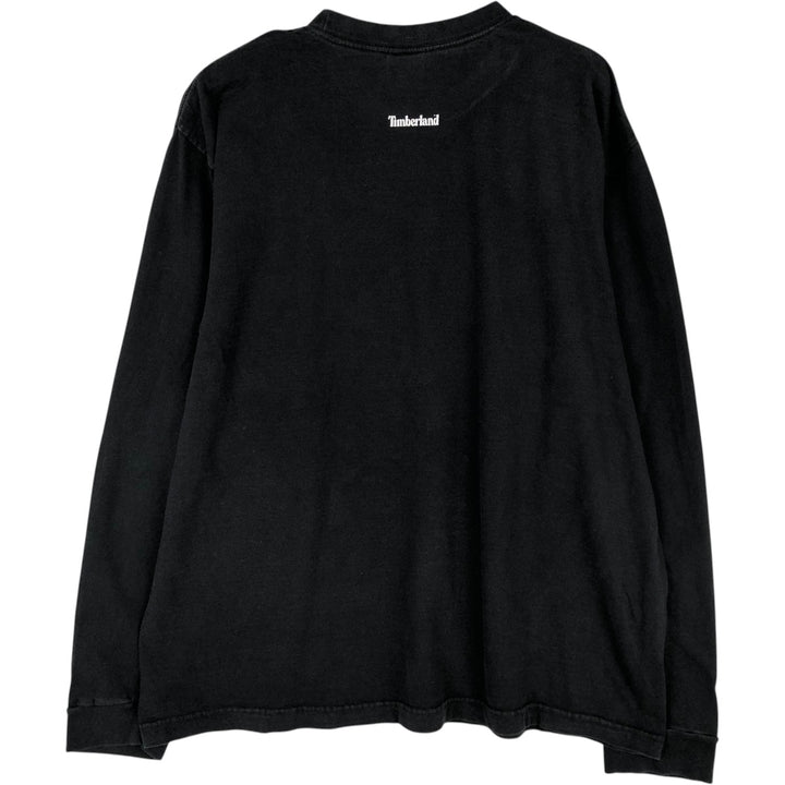 Timberland Long T-shirt, Men's XL size cotton black type Vintage Second Hand