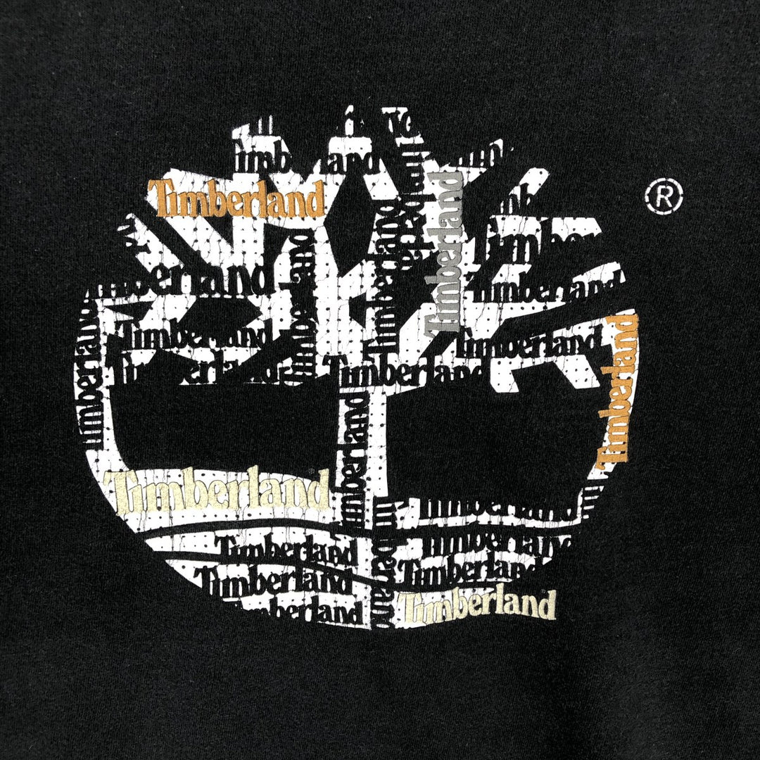 Timberland Long T-shirt, Men's XL size cotton black type Vintage Second Hand