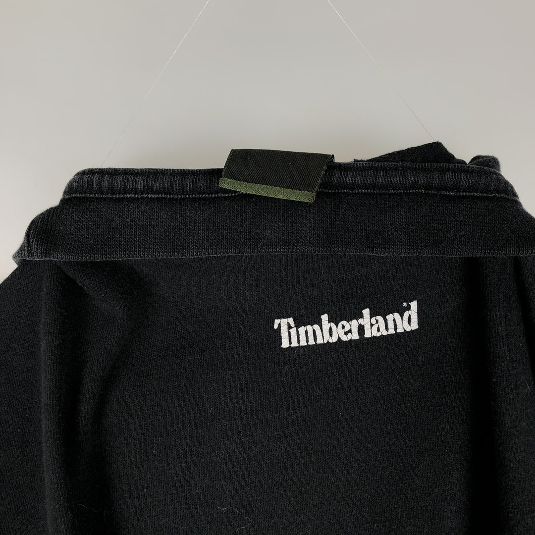 Timberland Long T-shirt, Men's XL size cotton black type Vintage Second Hand