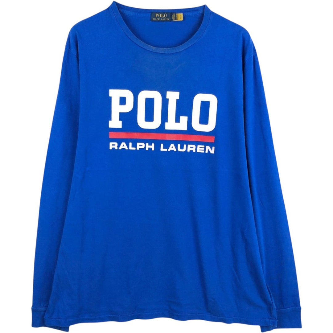 Ralph Lauren POLO RALPH LAUREN long-sleeved T-shirt, men's size XL cotton blue type Vintage Second Hand