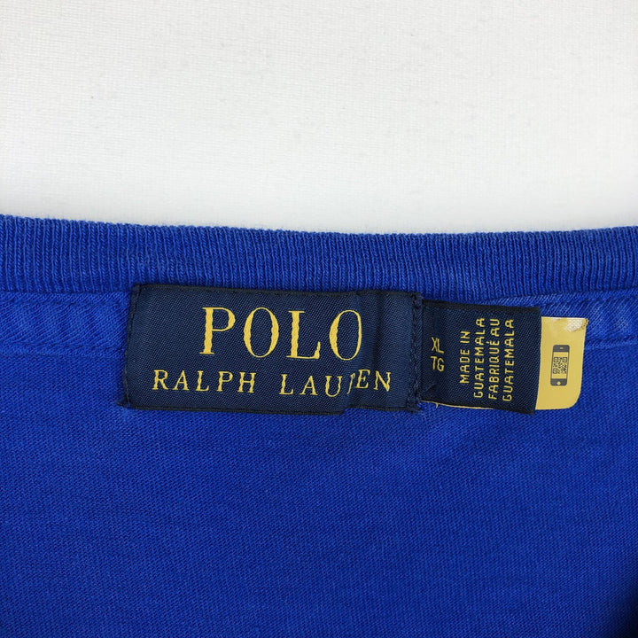 Ralph Lauren POLO RALPH LAUREN long-sleeved T-shirt, men's size XL cotton blue type Vintage Second Hand