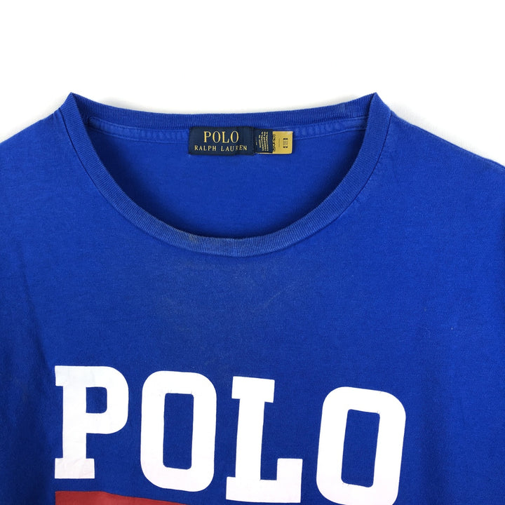 Ralph Lauren POLO RALPH LAUREN long-sleeved T-shirt, men's size XL cotton blue type Vintage Second Hand