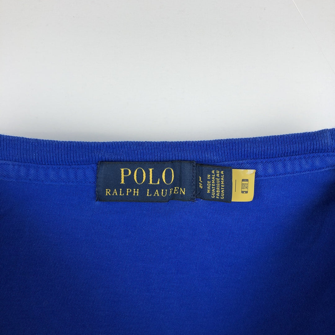 Ralph Lauren POLO RALPH LAUREN long-sleeved T-shirt, men's size XL cotton blue type Vintage Second Hand