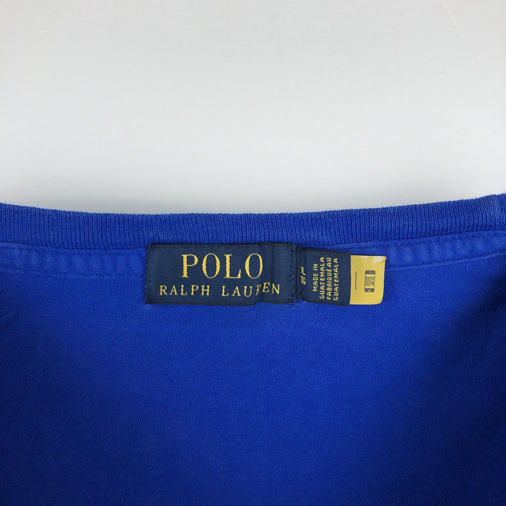 Ralph Lauren POLO RALPH LAUREN long-sleeved T-shirt, men's size XL cotton blue type Vintage Second Hand