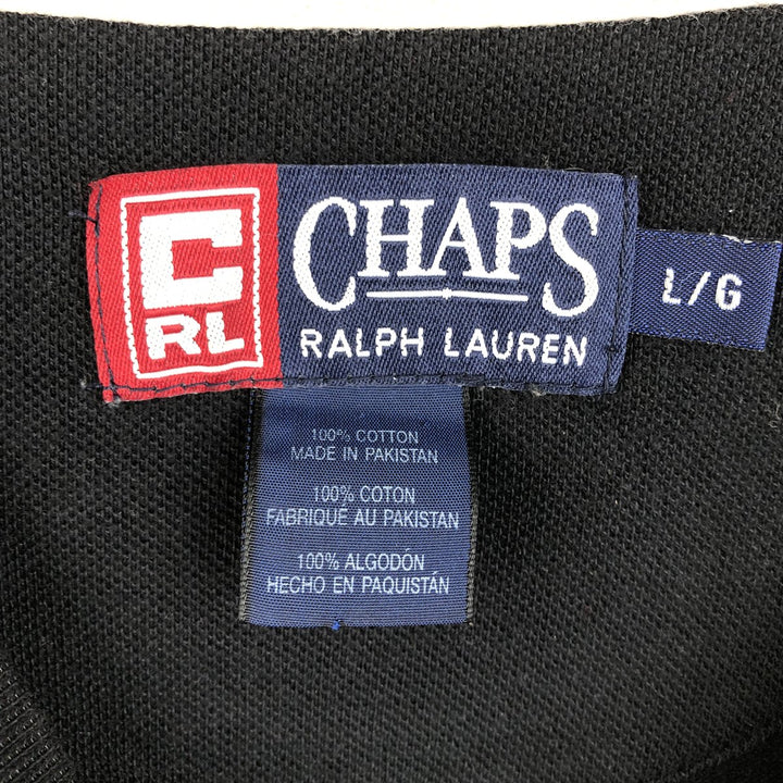 Ralph Lauren CHAPS Long-Sleeve T-Shirt (Men's Size L) cotton black type Vintage Second Hand