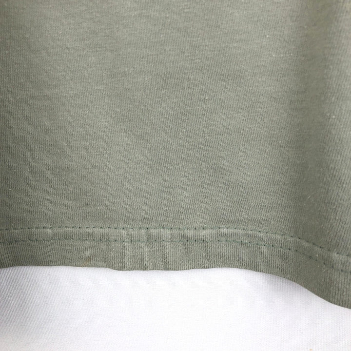 Hanes BEEFY-T Long-Sleeve T-Shirt (Men's XL equivalent) cotton Khaki type sage green Vintage Second Hand