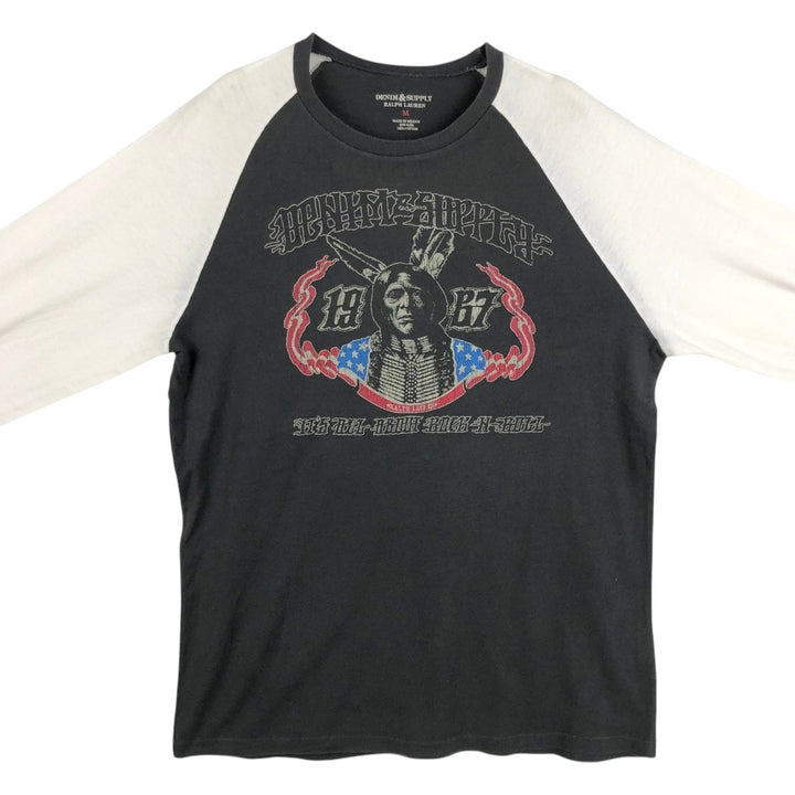 Ralph Lauren DENIM&SUPPLY Long-Sleeve T-Shirt (Men's Size M) cotton black type Vintage Second Hand