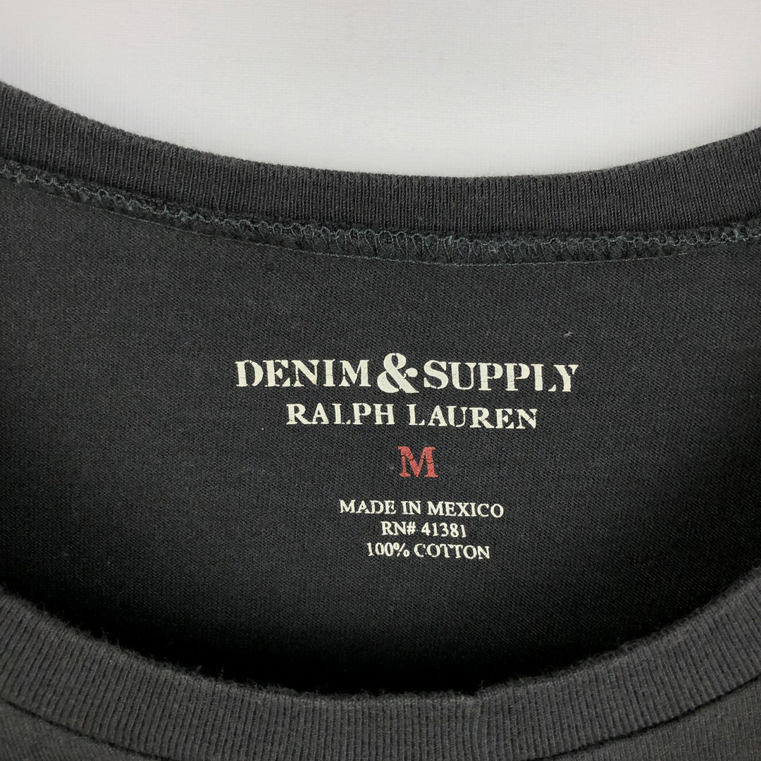 Ralph Lauren DENIM&SUPPLY Long-Sleeve T-Shirt (Men's Size M) cotton black type Vintage Second Hand