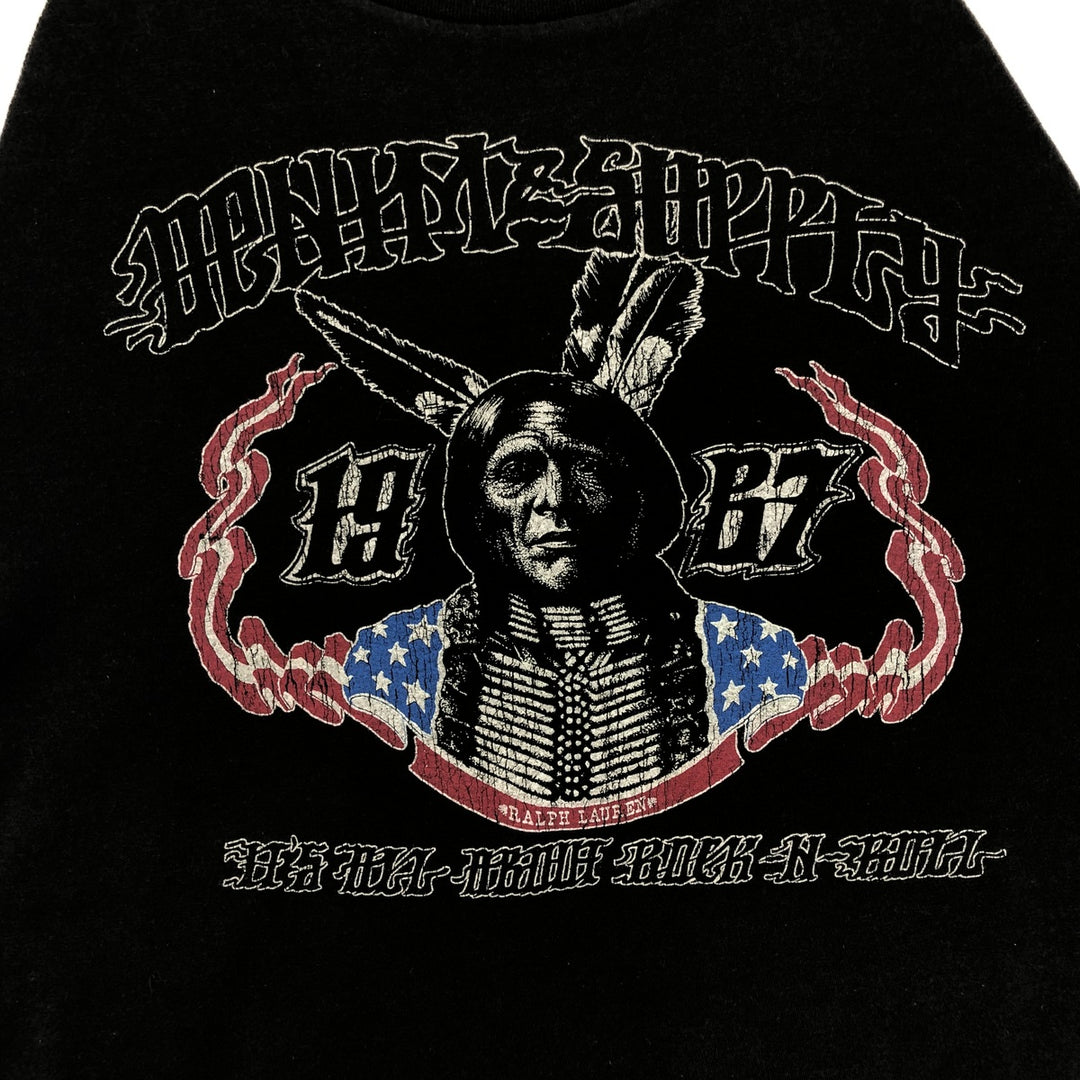 Ralph Lauren DENIM&SUPPLY Long-Sleeve T-Shirt (Men's Size M) cotton black type Vintage Second Hand