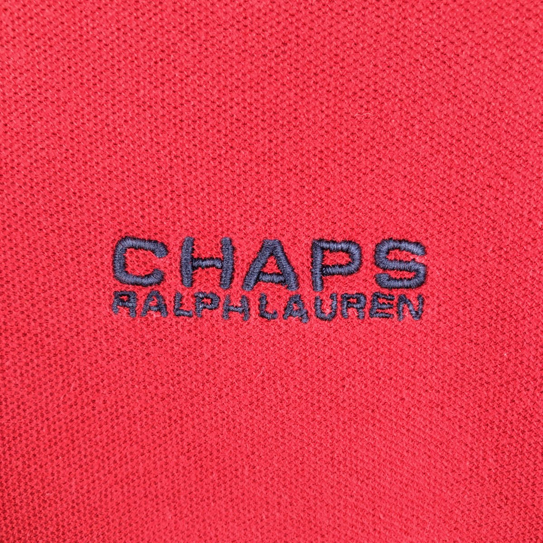 Ralph Lauren CHAPS Long-Sleeve T-Shirt (Men's Size L) cotton red type Vintage Second Hand