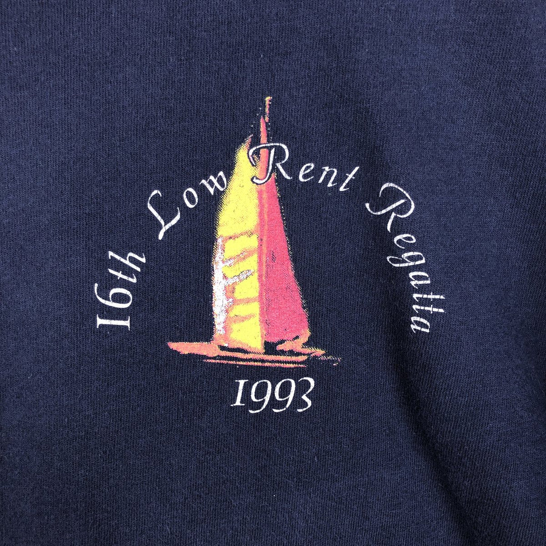 90'S Fruit of the Loom Long Sleeve T-Shirt, Made in USA, Men's XL, Vintage cotton navy blue type Vintage Second Hand