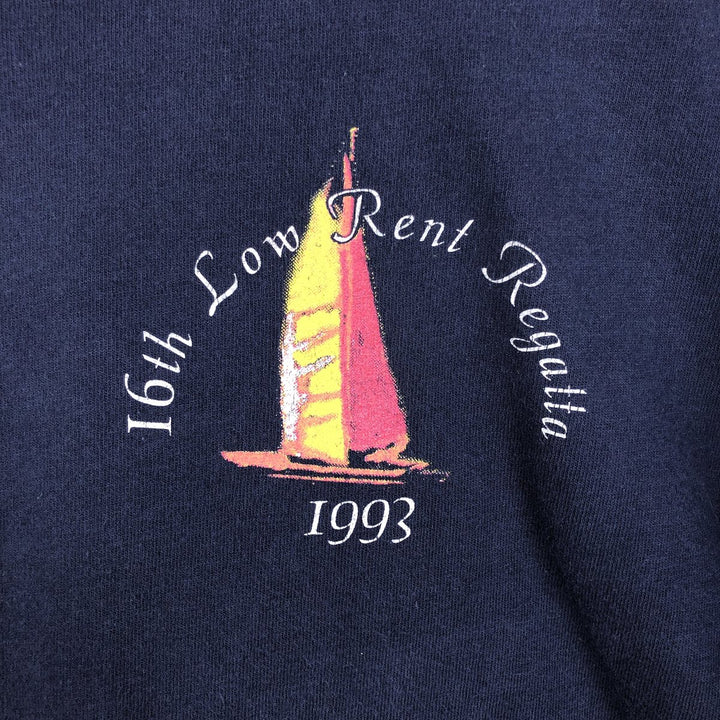 90'S Fruit of the Loom Long Sleeve T-Shirt, Made in USA, Men's XL, Vintage cotton navy blue type Vintage Second Hand