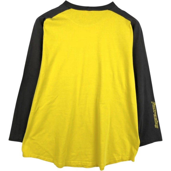 Fox Racing Long-Sleeve T-Shirt, Made in USA, Men's XXL equivalent. cotton yellow type Vintage Second Hand