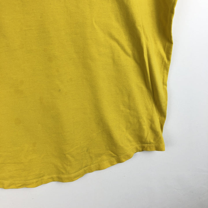 Fox Racing Long-Sleeve T-Shirt, Made in USA, Men's XXL equivalent. cotton yellow type Vintage Second Hand