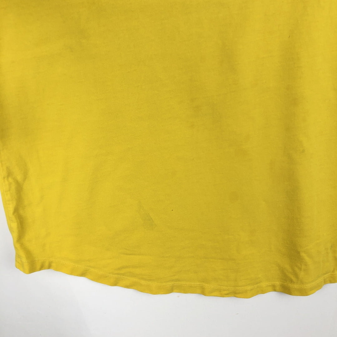 Fox Racing Long-Sleeve T-Shirt, Made in USA, Men's XXL equivalent. cotton yellow type Vintage Second Hand