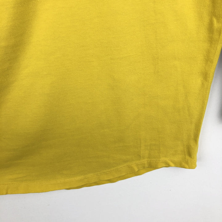 Fox Racing Long-Sleeve T-Shirt, Made in USA, Men's XXL equivalent. cotton yellow type Vintage Second Hand