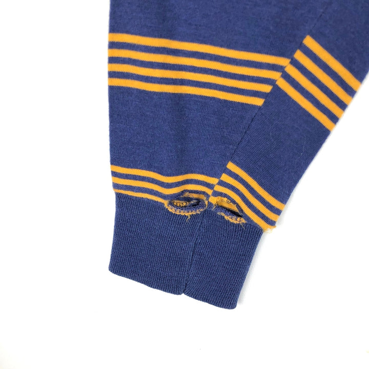 ~90'S Striped Pattern Long-Sleeve T-Shirt, Men's Size L (Equivalent), Crew Neck, Vintage unclear navy blue type Vintage Second Hand