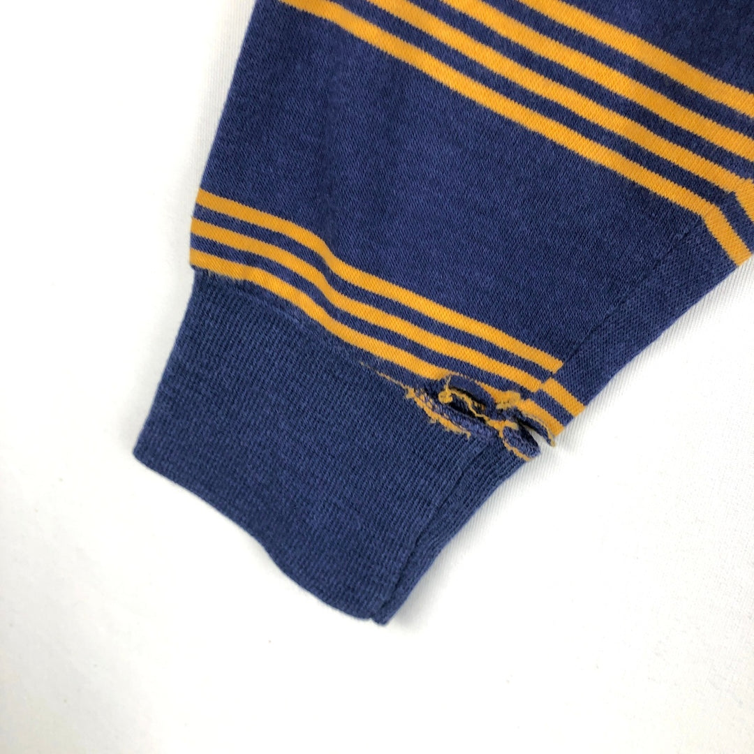 ~90'S Striped Pattern Long-Sleeve T-Shirt, Men's Size L (Equivalent), Crew Neck, Vintage unclear navy blue type Vintage Second Hand