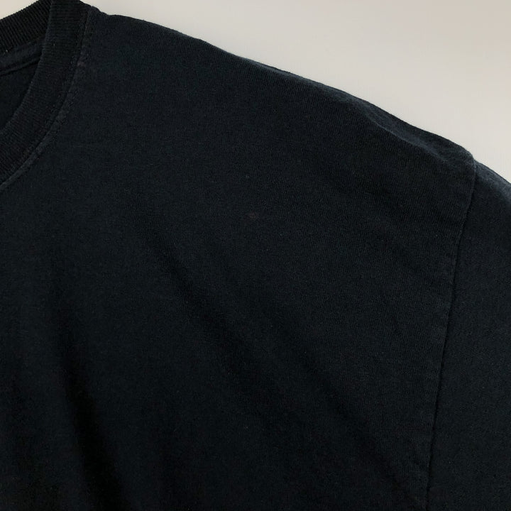 2000'S Gildan Fire Pattern Parody Long-Sleeve T-Shirt (Men's XL equivalent) cotton black type Vintage Second Hand
