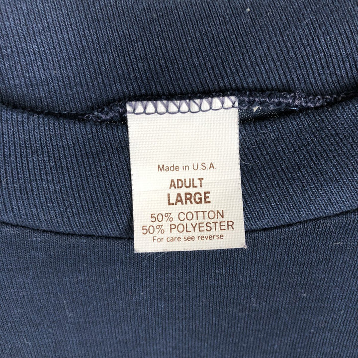 Ocean Pacific Long-Sleeve T-Shirt, Made in USA, Men's Size L (equivalent) cotton navy blue type Vintage Second Hand