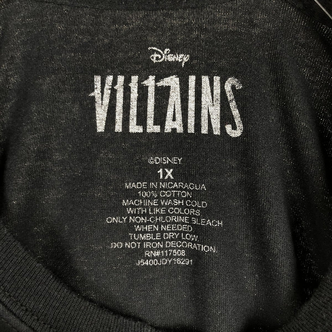 DISNEY Disney Character Print Long-Sleeve T-Shirt (Men's XL equivalent) cotton black type Vintage Second Hand