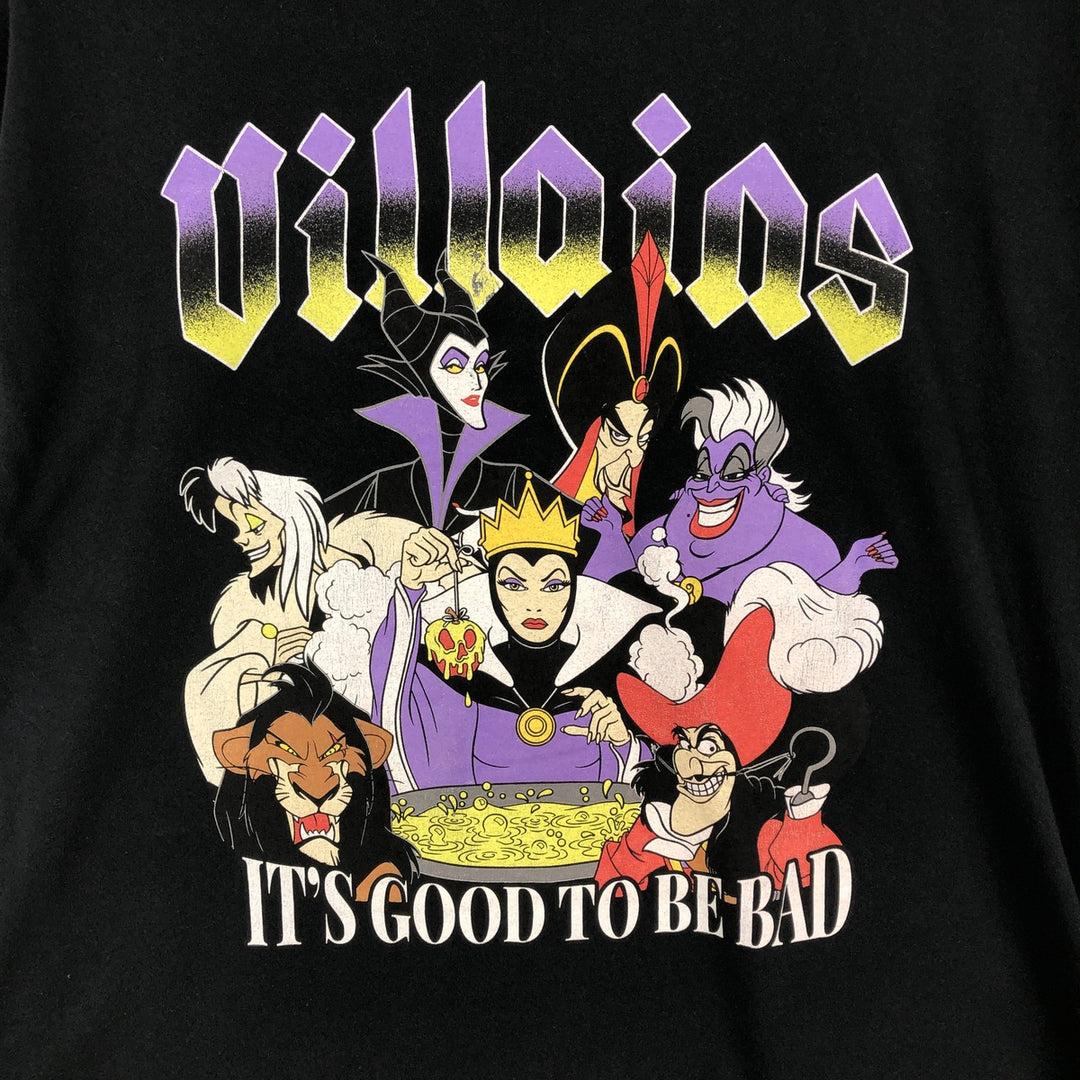 DISNEY Disney Character Print Long-Sleeve T-Shirt (Men's XL equivalent) cotton black type Vintage Second Hand