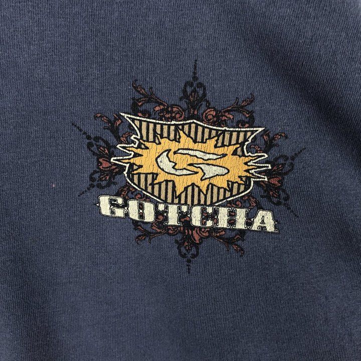 90'S GOTCHA Long-Sleeve T-Shirt, Made in USA, Men's Size L (approx.) cotton Blue type light blue Vintage Second Hand