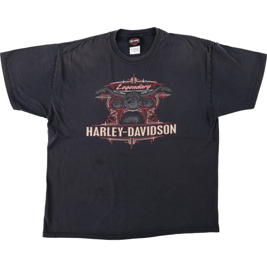 Hanes Harley-Davidson Motorcycle T-Shirt, Men's XL cotton black type Vintage Second Hand