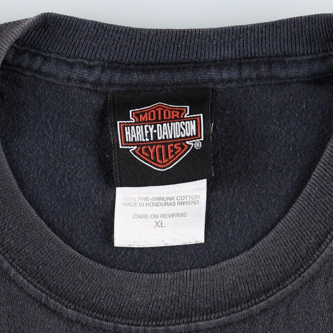 Hanes Harley-Davidson Motorcycle T-Shirt, Men's XL cotton black type Vintage Second Hand