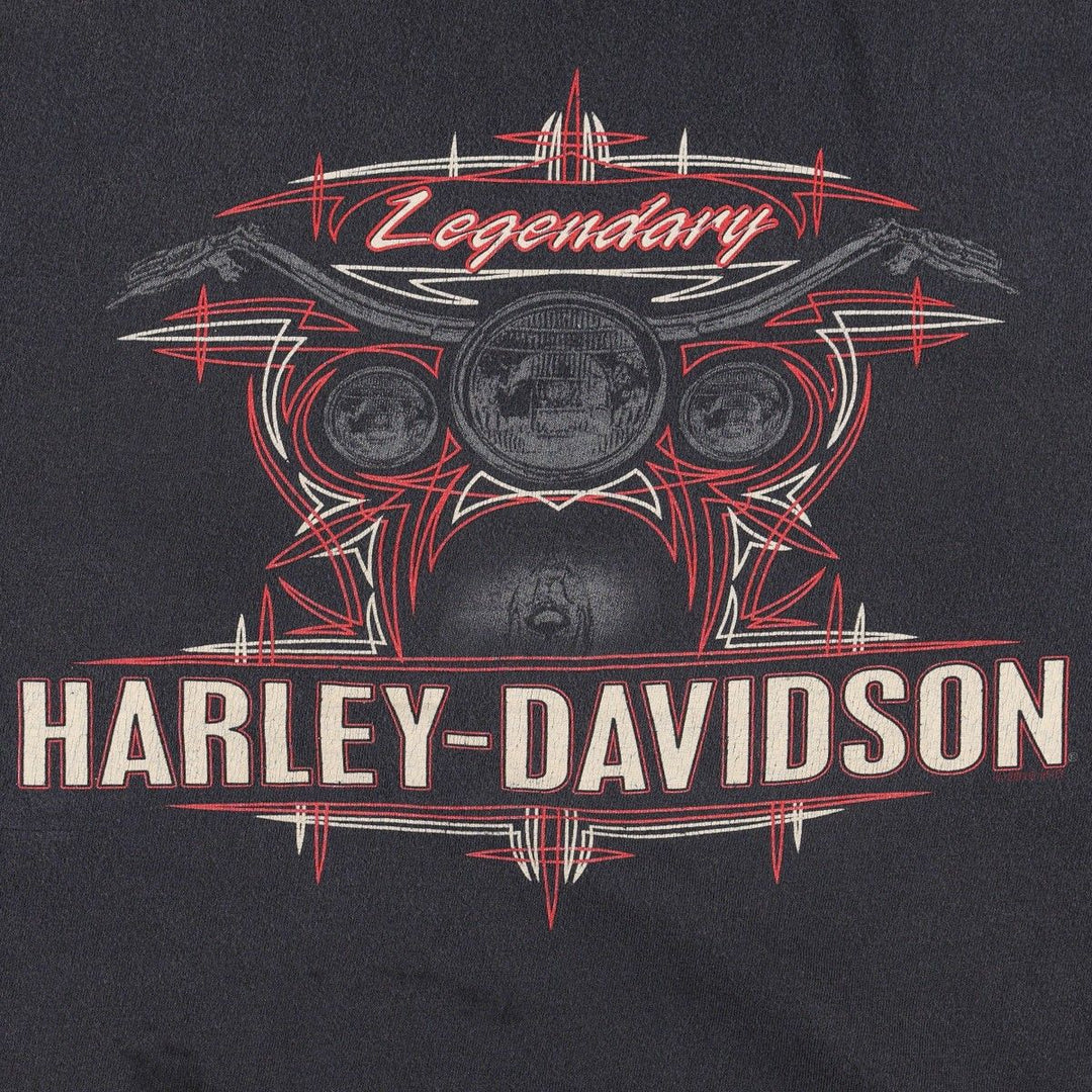 Hanes Harley-Davidson Motorcycle T-Shirt, Men's XL cotton black type Vintage Second Hand