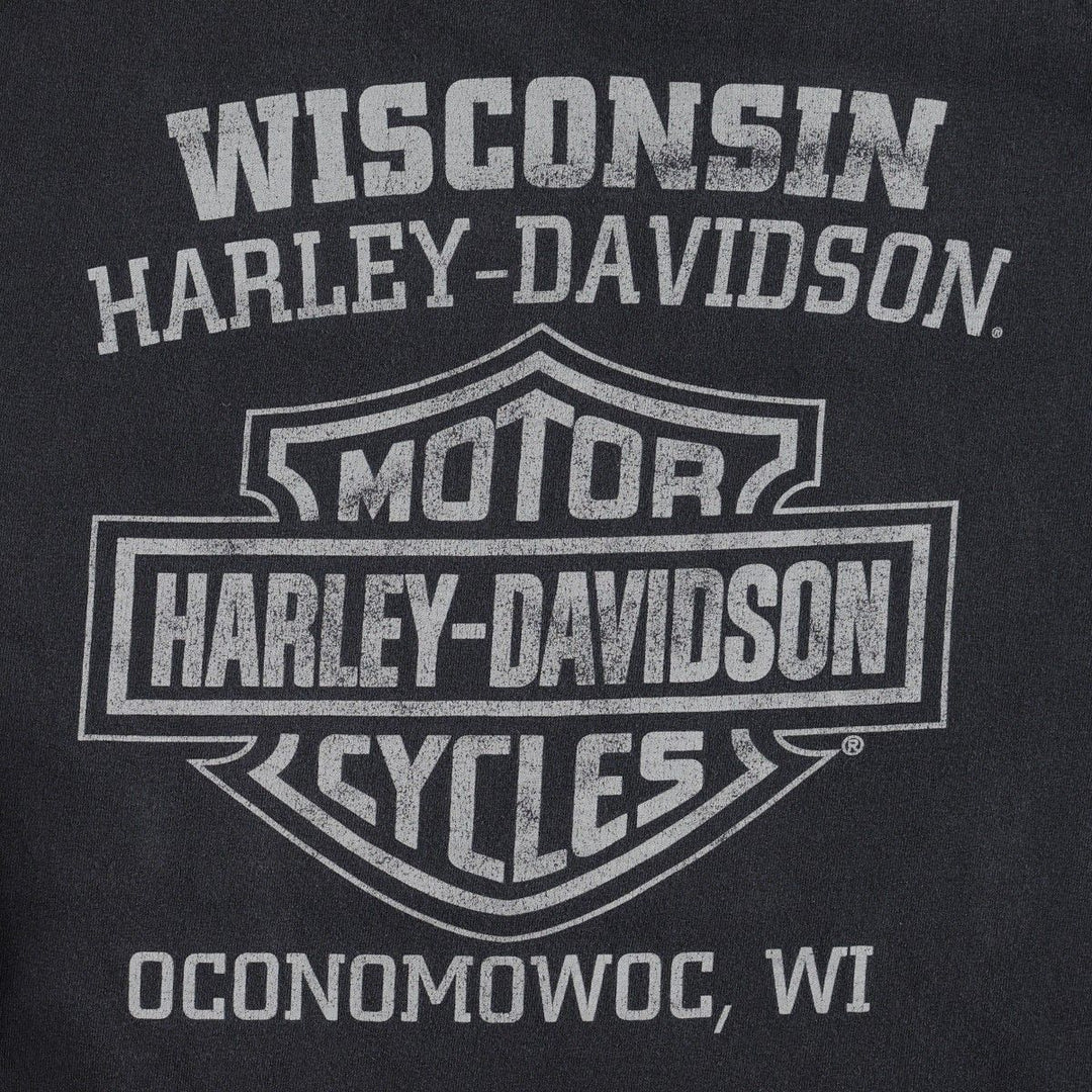 Harley-Davidson Animal Pattern Motorcycle T-Shirt, Men's Size M (approx.) unclear black type Vintage Second Hand