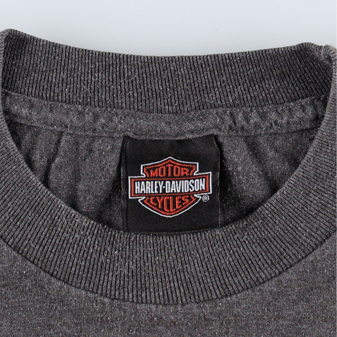 Harley-Davidson Eagle Pattern Motorcycle Bike T-shirt Men's XL cotton Charcoal Vintage Second Hand