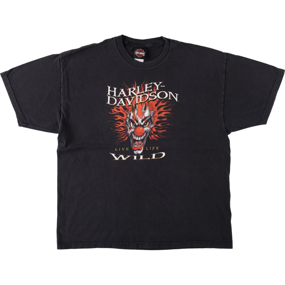 Hanes Harley-Davidson Motorcycle T-Shirt, Made in USA, Men's Size XL cotton black type Vintage Second Hand