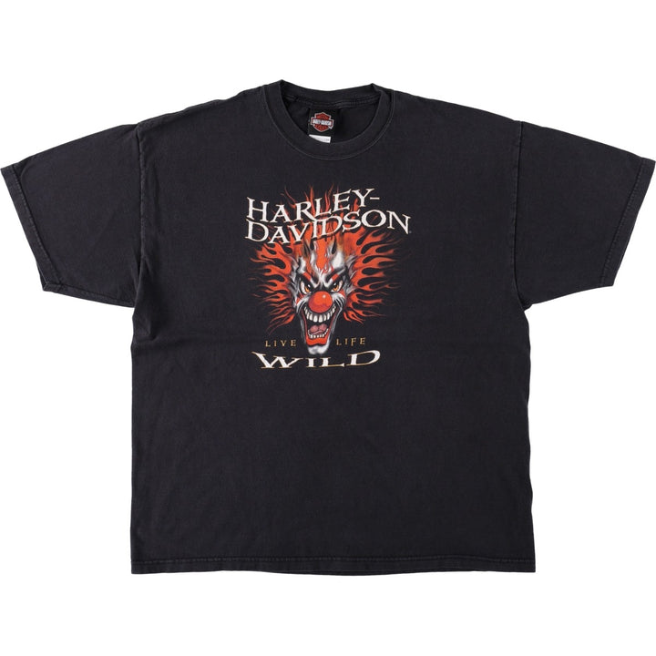 Hanes Harley-Davidson Motorcycle T-Shirt, Made in USA, Men's Size XL cotton black type Vintage Second Hand