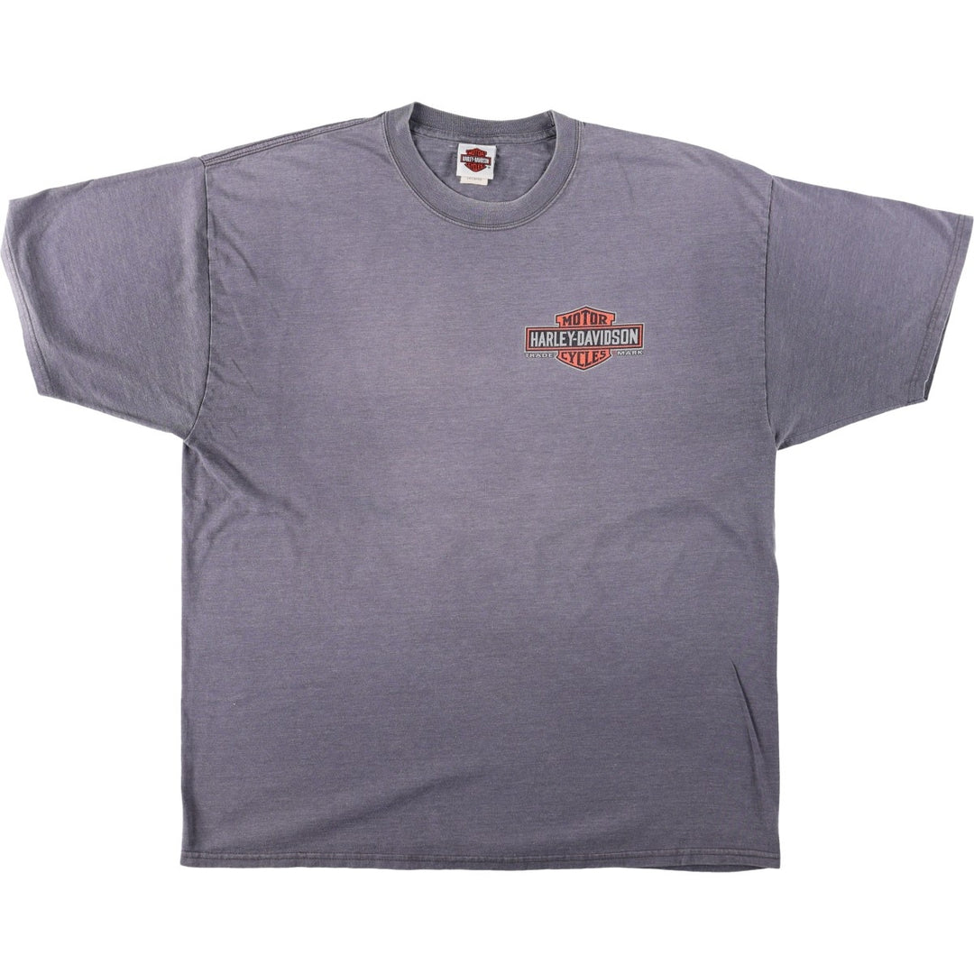 Hanes Harley-Davidson Motorcycle T-Shirt, Men's XXL (approx.) cotton purple type Vintage Second Hand