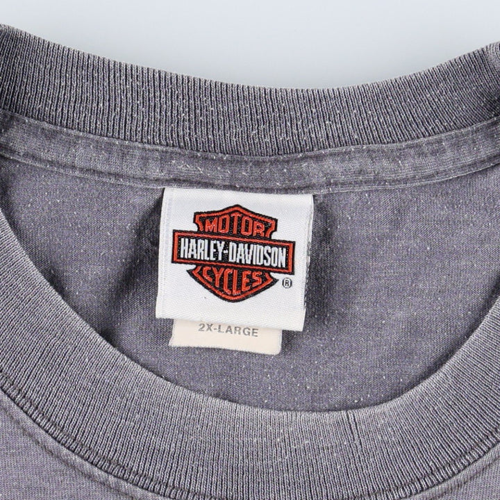 Hanes Harley-Davidson Motorcycle T-Shirt, Men's XXL (approx.) cotton purple type Vintage Second Hand