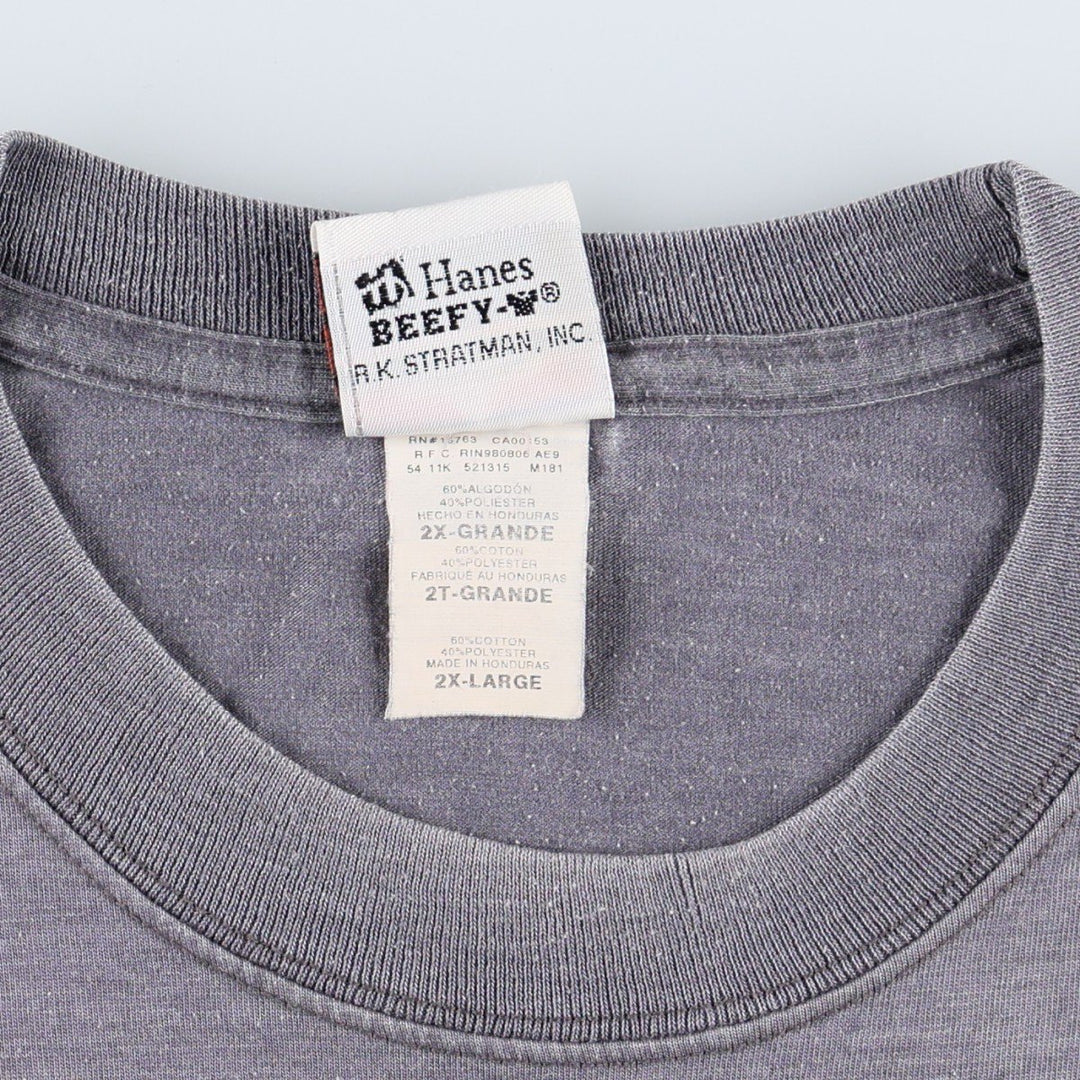 Hanes Harley-Davidson Motorcycle T-Shirt, Men's XXL (approx.) cotton purple type Vintage Second Hand