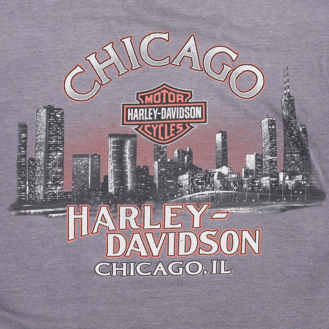 Hanes Harley-Davidson Motorcycle T-Shirt, Men's XXL (approx.) cotton purple type Vintage Second Hand