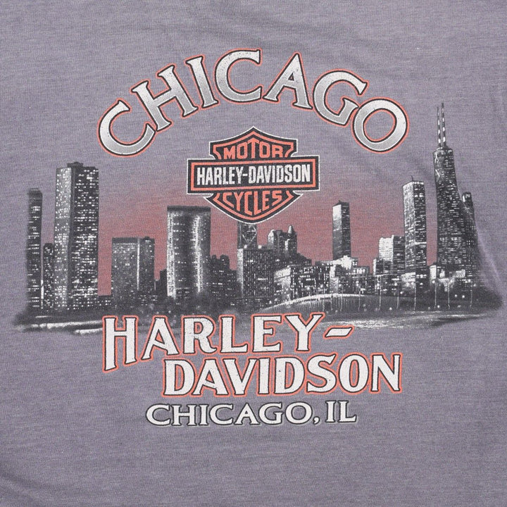 Hanes Harley-Davidson Motorcycle T-Shirt, Men's XXL (approx.) cotton purple type Vintage Second Hand