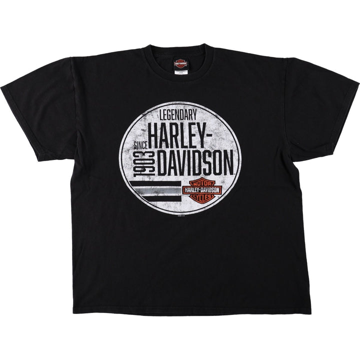 Harley-Davidson Motorcycle Bike T-shirt, Men's XL size cotton black type Vintage Second Hand