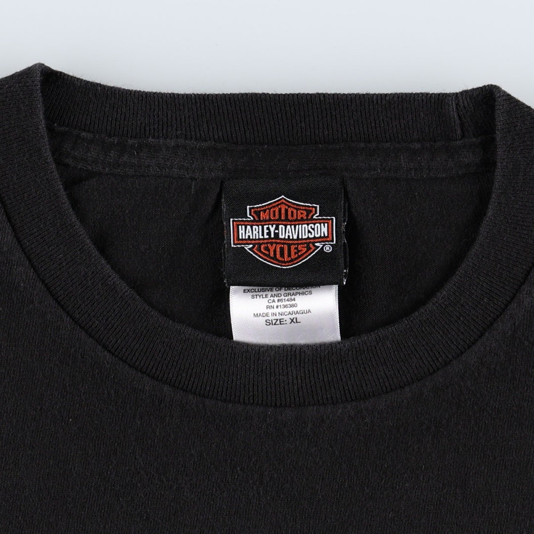 Harley-Davidson Motorcycle Bike T-shirt, Men's XL size cotton black type Vintage Second Hand