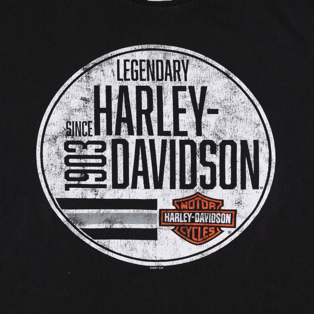 Harley-Davidson Motorcycle Bike T-shirt, Men's XL size cotton black type Vintage Second Hand