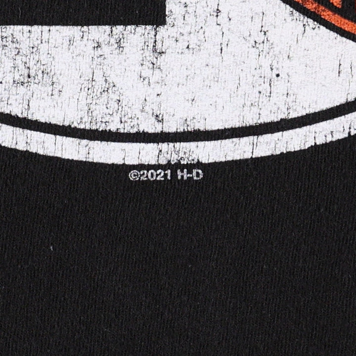 Harley-Davidson Motorcycle Bike T-shirt, Men's XL size cotton black type Vintage Second Hand